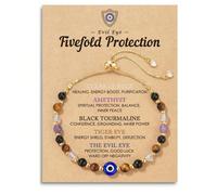 1 pièce Remplissage de panier de Pâques Cadeau Bracelet œil maléfique Pierre de guérison Bijoux pour femmes Œuf de Pâques Essentiel Baptême Anniversaire Cadeau de bijoux pour amis, sœurs, maman pierre