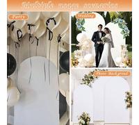1 pièce Rideau d'arche de mariage en polyester élastique blanc avec nœud, convient pour les mariages, les fiançailles, les anniversaires, les enterrements de vie de jeune fille, les remises de diplôme