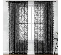 1 pièce Rideau de dentelle pour chambre, salon, balcon, rideau de porte décoratif, rideau de porte de style campagne française, rideau de balcon décoratif transparent, rideau de salon pour l'intimité,