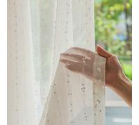1 pièce Rideau de style bohème à double couche en voile de dentelle, avec une conception de poche pour rideau, facile à accrocher, en tissu polyester doux, disponible en plusieurs tailles pour s'adapt