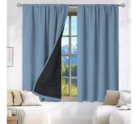 1 pièce Rideau occultant total, rideau isolant thermique et bloquant les UV, convient pour le salon et la chambre à coucher, rideau décoratif de fenêtre 132*160,132*213,132*241,100*50,100*130,100*200,
