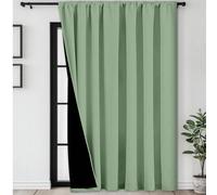 1 pièce Rideau thermique occultant - 99% polyester résistant aux UV, à passants, tissage uni non blanchissable, thème d'art de chambre à coucher, isolation thermique occultante enduite, réduction du b