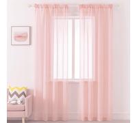 1 pièce Rideau vintage rose unicolore transparent avec passants pour tringle 100*200,100*120,140*245,130*240,200*260,300*260Polyester