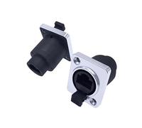 1 piece RJ45 Waterproof Network Connector with Rubber cover IP65 8p8c D type Panel Socket RJ45 Ethernet Connector NWPNLXEA(Straight)