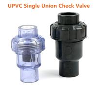 1 pièce Robinet anti-retour simple en UPVC transparent bleu gris foncé, diamètre intérieur 20~63mm, pour aquarium, bassin à poissons, irrigation de jardin, raccords de tuyauterie Transparent blue