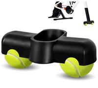 1 pièce Rocker Plate Feet avec deux balles de tennis, adaptateur Snap Rocker Feet pour vélo d'intérieur, pour jambes avant Zwift Ride, pour sols souples, plaque à bascule réduisant le bruit
