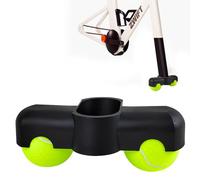 1 Pièce Rocker Plate Feet, Entraîneur de Vélo Portable à Plaque Basculante, avec 2 Balles de Tennis, Adapté à la Jambe Avant de pour Zwift Ride, Accessoires d'entraînement pour Entraîneur d'intérieur