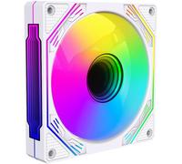 1 Pièce Rs120 Argb 120Mm Pwm Ventilateur,Ventilateur De Châssis,Vent Positif,Faible Bruit,Blanc