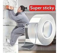 1 pièce Ruban adhésif double face, lavable, plus résistant que les crochets, sans dommage pour les murs et les objets, étanche, utilisation multi-scénarios, robuste 1 mètre,5 mètres,3 mètres,10 mètres