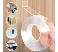 1 pièce ruban adhésif nano à bulles transparent, ruban adhésif double face à crochets résistants et adhésif double face 1 mètre/rouleau,2 mètres/rouleau,3 mètres/rouleau,5 mètres/rouleauPMMA