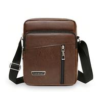1 pièce Sac à bandoulière marron uni, élégant et adapté aux affaires quotidiennes et aux déplacements quotidiens, aux adolescents, aux étudiants de première année, au lycée, à l'université, pratique e