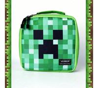 1 pièce Sac à déjeuner officiel Minecraft Creeper, sac à main créatif de bande dessinée de grande capacité, sac isotherme portable, sac Bento pour pique-nique extérieur, boîte à lunch, sac de rangemen