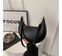 1 pièce Sac à épaule en forme de croissant de couleur unie en PU avec fermeture à glissière, rétro et , convient pour un usage de bureau quotidien pour femmes, sac vintage inspiré du rétro pour femmes