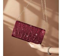 1 pièce Sac à main élégant et brillant pour femme avec plis et strass, sac de soirée charmant et à la mode pour dames, style enveloppe petit sac carré avec fente cachée pour carte, sac à bandoulière a