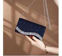 1 pièce Sac à main élégant pour femme avec plissé et décoré de strass, sac de soirée à la mode et charmant pour dames, sac carré enveloppe de petite taille avec fente cachée pour carte, sac à bandouli