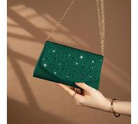 1 pièce Sac à main élégant pour femme décoré de strass plissés, sac de soirée mode et charmant pour dames, sac carré enveloppe de petite taille avec fente cachée pour carte, sac à bandoulière avec cha