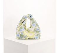 1 pièce Sac à main jaune-vert à fleurs ajourées brodées, style français chic. Design unique avec un sac plissé bicolore. Style romantique et doux de campagne pour les vacances et la plage. Convient po