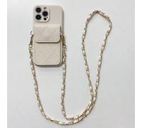 1 pièce Sac à main mode épaule/bandoulière avec chaîne dorée et texture , porte-cartes de couleur noire, et 1 pièce Étui de téléphone carré bords noirs perforé anti-chute compatible avec Apple/Redmi/O