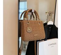 1 pièce Sac à main style Princesse Diana marron, sac à bandoulière et à poignée supérieure haut de gamme pour femmes avec sangle réglable, meilleur cadeau pour la fête des mères. Motif monogrammeNylon