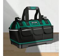 1 pièce Sac à outils en canevas Oxford résistant, grande capacité, organisateur d'outils portable pour électricien et travail du bois, résistant à l'eau avec plusieurs compartiments pour vis, clous, f