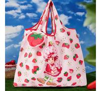 1 pièce Sac de courses pliable et réutilisable avec imprimé de figure de dessin animé mignon et de fraise, en RPET. Idées de cadeau, été/printemps, vacances, kawaii Taille Uniquegraphique,Fruits & lég