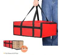 1 pièce Sac de livraison de pizza, boîtes bento, sacs isothermes pour plats à emporter, sacs isothermes pour épicerie, boîte de livraison de gâteau renforcée à main, matériau isolant non tissé et sain