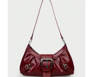 1 pièce Sac de moto doux vintage Milady, avec rivets, boutons-pression, plis, forme nuage, convient pour l'épaule, en bandoulière ou à main, pour le travail, les déplacements, les sorties, les fêtes, 