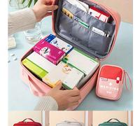 1 pièce Sac de rangement médical, trousse de secours de voyage portable, trousse de premiers secours de voyage, trousse médicale pliable de grande capacité M,XL,Petit + GrandBlocs de couleurPolyamide