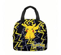 1 pièce Sac de rangement polyvalent Pokémon imprimé en 3D Pokémon de compagnie Pikachu dessin animé Sac isotherme de grande capacité portable avec ceinture d'isolation et sac-repas CartoonPolyester