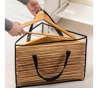 1 pièce Sac de rangement triangulaire en tissu non tissé, avec un support de fond, robuste, peut contenir jusqu'à 40 cintres de différentes tailles, convient pour le placard, le séchoir et le rangemen