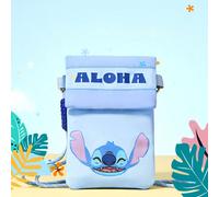 1 pièce Sac de téléphone au style hawaïen Disney Stitch MINISO, grande capacité pour petits articles, sangle d'épaule réglable, indispensable pour créer des looks lors de fêtes à la plage et pendant l