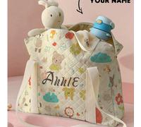 1 pièce Sac de voyage personnalisé avec design de nom, peut être personnalisé selon votre design unique, convient aux enfants et aux adolescents, imprimer le nom de fille ou de garçon sur le sac de ra