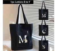 1 pièce, Sac fourre-tout à motif floral et lettres, sac fourre-tout en canevas décontracté pour dames, convient pour les vacances, la plage et la vie quotidienne, est un super cadeau pour les femmes, 