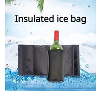 1 pièce Sac isotherme pour boissons - Isolation en polyester à cellules fermées, pack de glace, sac réfrigérant, refroidissement instantané pour le champagne, poignée ergonomique pour le camping, le p