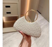 1 pièce Sac Moonlit Eve avec décoration de perles, élégant sac de soirée haut de gamme conçu pour les occasions formelles comme les mariages, ajoute un charme gracieux à la tenue de soirée des dames A