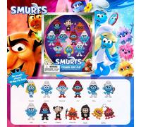 1 pièce Sac officiel sous licence du film Les Schtroumpfs, pendentif 3D en mousse, sac surprise avec porte-clés Schtroumpfette et Schtroumpf Farceur. Accessoire de sac, de voiture, de sac à dos pour l