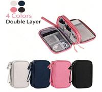 1 pièce Sac organisateur multifonction avec de multiples poches, sac à main, portefeuille, sac de sport, grande capacité de stockage A-Paquet de données rose double couche 1PC,A-Pack de données noires