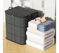 1 pièce Sacs de rangement Grands sacs de rangement et de rangement pour couvertures, literie, organisateur pliable avec poignée renforcée, fenêtre transparente, fermetures à glissière robustes, décora