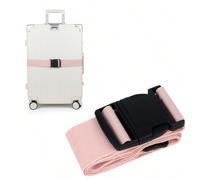 1 pièce Sangle de bagage rétractable réglable avec emballage, bagage de voyage, sangle à boucle en plastique avec emballage de bagage, sac de voyage avec vol, voyage d'affaires, vacances, bagage, sac 