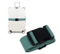 1 pièce Sangle de bagage rétractable réglable avec emballage, bagage de voyage, sangle à boucle en plastique avec emballage de bagage, sac de voyage avec vol, voyage d'affaires, bagage de vacances, sa
