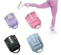 1 pièce Sangle de cheville réglable avec rembourrage, support de cheville pour l'entraînement des jambes, accessoire pour yoga, Pilates, unisexe Paire rose,Paire noire,Célibataire violet,Bleu simple,C