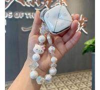 1 pièce Sanrio Kawaii hello kitty Cinnamoroll My Melody Kuromi Perle Pendentif de téléphone portable Porte-clés de personnage de dessin animé Accessoires décoratifs de coque de téléphone portable Cade