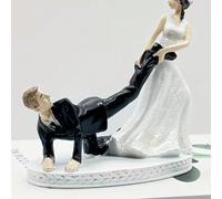 1 pièce Sculpture de mariée et marié en résine élégante noire et blanche, convient pour le mariage, l'anniversaire, la décoration de la maison, un excellent cadeau pour la fête de mariage et la décora