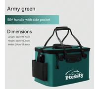 1 pièce Seau de pêche pliable portable en EVA, boîte à poissons vivants, conteneur d'eau de camping, sac de rangement pour équipement de pêche, seau de pêche pliable multifonctionnel (pompe à air non 