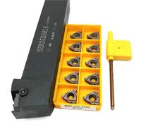 1 pièce SER1212H16 SER1616H16 SER2020K16 SER2525M16 porte-outil de tournage for filetage externe + 10 pièces inserts de filetage MMT16ER(16ER AG60 VP15TF,SER2525M16)