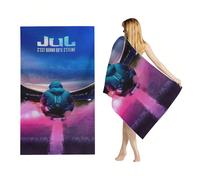1 pièce Serviette de plage "Jul C'est Quand Qu'il S'éteint"- Serviette en microfibre ultra absorbante et à séchage rapide avec un design vibrant d'art spatial, douce et légère pour le yoga, la natatio