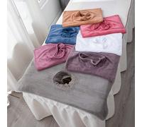 1 pièce Serviette de spa de taille étendue absorbante avec trou pour le visage, serviette de couverture de table de massage épaissie pour le salon, le bien-être et le massage. Matériau en fibre douce,