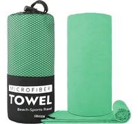 1 pièce serviette vert menthe séchage rapide, microfibre ultra-douce, légère et très absorbante pour les sports de plein air, le camping, la gym, le yoga, la randonnée, les accessoires de plage, servi