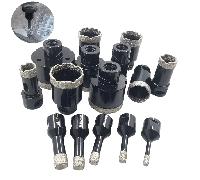 1 pièce Set de forets de base en diamant à aspiration à sec avec filetage M14, couronnes de carreaux en porcelaine, outils de scie à trou en granit en marbre 1 pièces 6mm,1 pièces 8mm,1 pièces 10mm,1