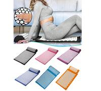 1 pièce Set de tapis et d'oreiller d'acupression avec sac en Oxford, l'oreiller n'est pas inclus lors de l'achat du tapis seul. Oreiller de massage pour le cou et le dos, relaxation musculaire, sciati